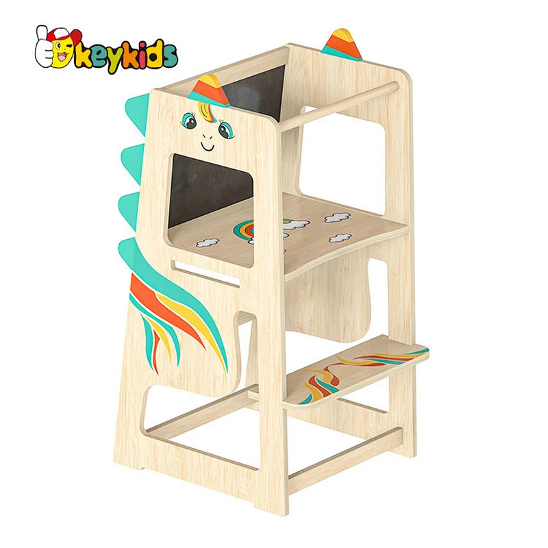 Kids Step Stool Standing Learning Tower With Wooden Kitchen Helper Stool For Toddlers W08G359